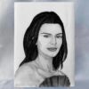 Hand Sketched Portrait with frame