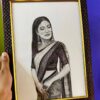 Hand Sketched Portrait with frame