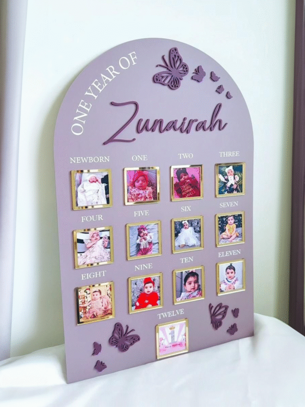 22 12 month - Baby's First Year Photo Memory Board