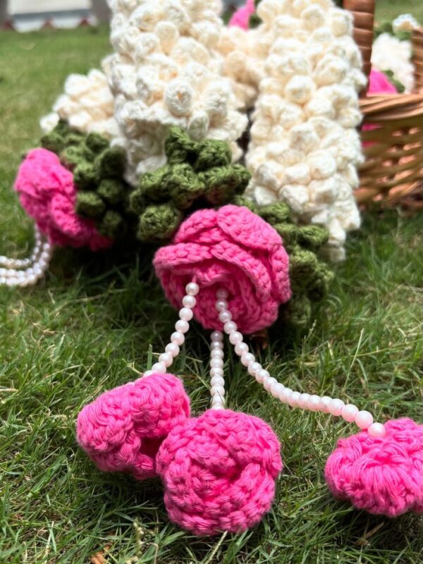 Richly Bloom Pink Crochet Warmalas (set of 2)