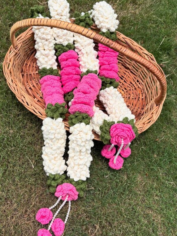 Richly Bloom Pink Crochet Warmalas (set of 2)