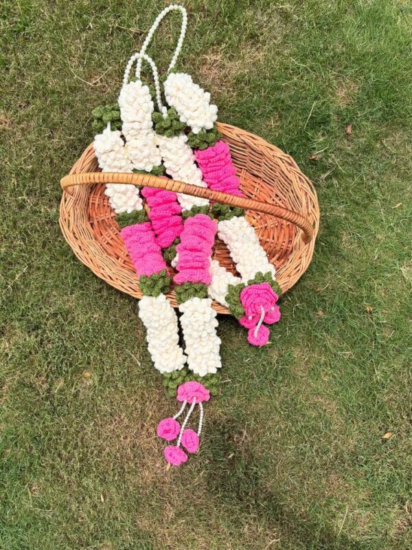 Richly Bloom Pink Crochet Warmalas (set of 2)