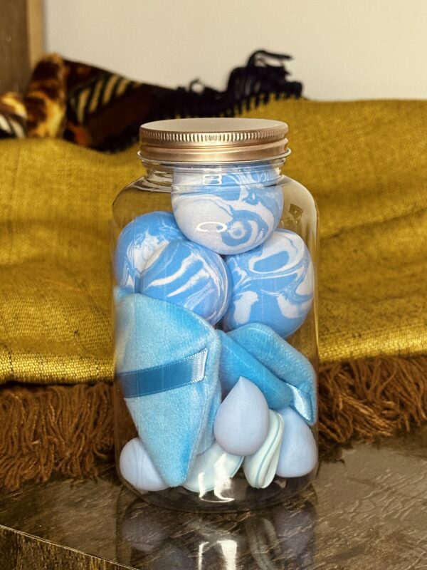 Makeup Sponge Jar Set (15pc)