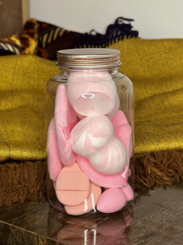 Makeup Sponge Jar Set (15pc)