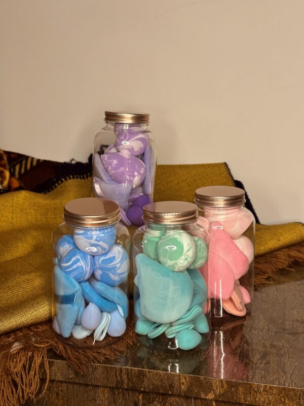 Makeup Sponge Jar Set (15pc)