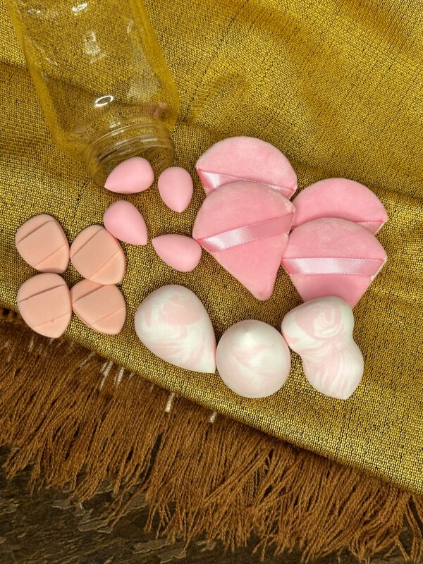 Makeup Sponge Jar Set (15pc)