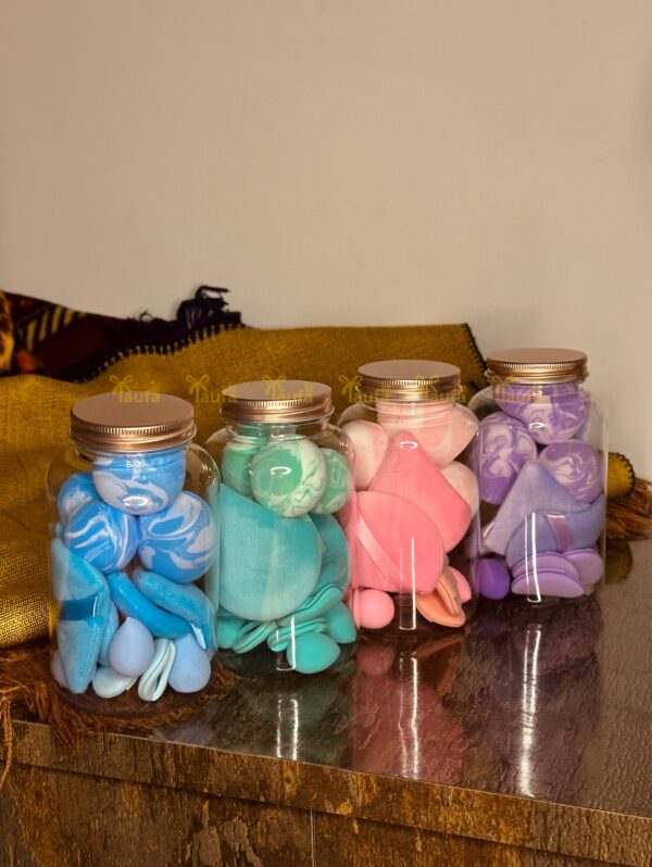 Makeup Sponge Jar Set (15pc)